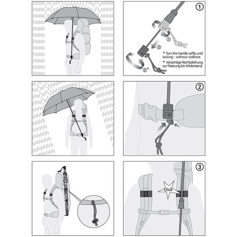 Handsfree Paraplu