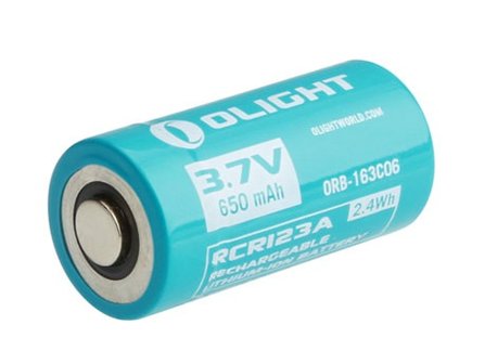 Olight RCR123A Lithium oplaadbare batterij 3V 650mAh