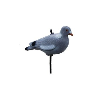 Flocked full pigeon with pin
