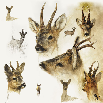 Paper Napkins 20 pieces - roe deers
