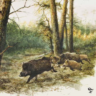 Paper Napkins 20 pieces - Wild boars