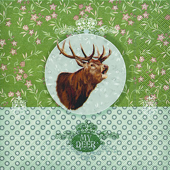 Paper Napkins 20 pieces - deer head