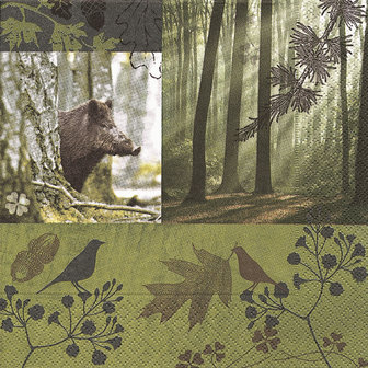 Paper Napkins 20 pieces - wild boar