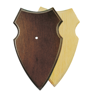 Carved shield for trophy ree