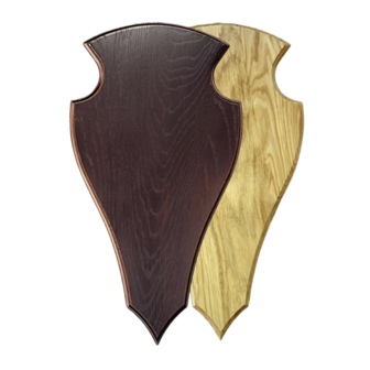 Carved shield for trophy deer